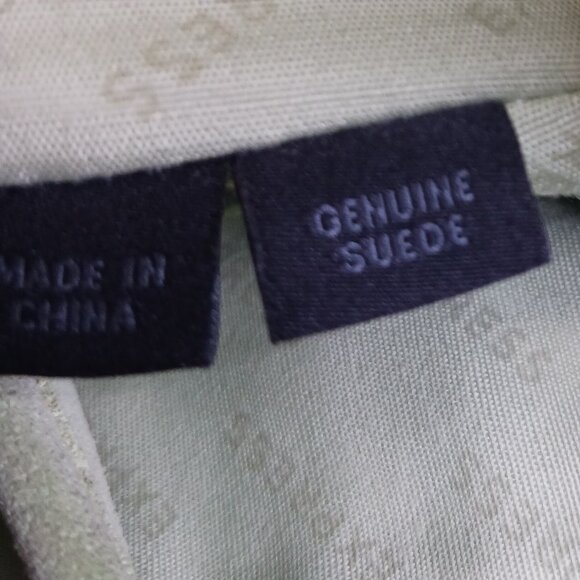 Vintage Express MCM Large Tote Light Green Suede Shoulder Bag - Picture 7 of 14